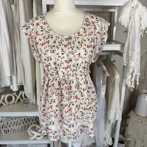 Oh Baby by Motherhood sz. Small floral print blouse, maternity feminine #4074
